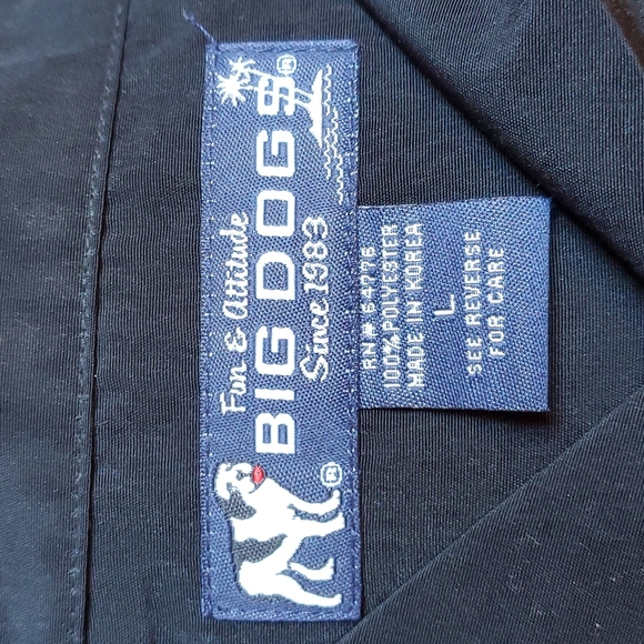 Men's VINTAGE Big Dogs Hawaii Shirt Size L NWOT - Picture 3 of 3